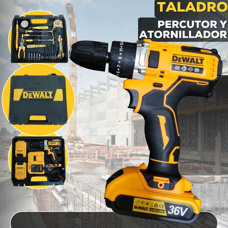 TALADRO INALÁMBRICO DEWALT 48V + 26 ACCESORIOS DE REGALO PROMOCION