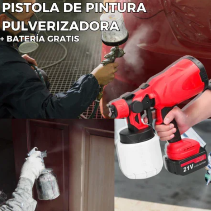 Pistola Pulverizadora Pintura inalambrica + Batería de Regalo